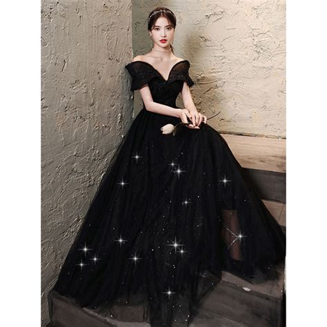 Eaglely Black Long Evening Dress For Women Elegant Classy High End