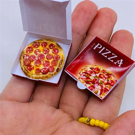 Dolls Miniatures Pepperoni Green Pepper Pizzas Dollhouse Miniature