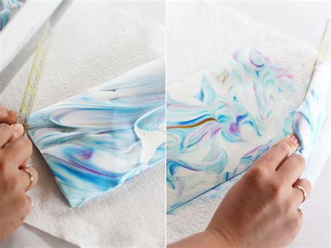 Fabric With Shaving Cream Marbling