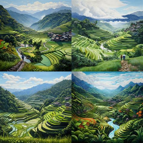 Free Photo Prompt Banaue Rice Terraces Art