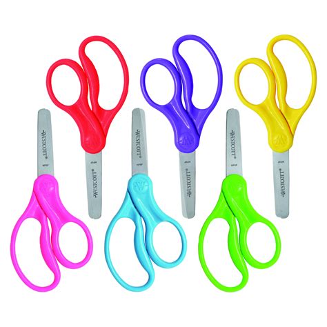 Westcott 5" Blunt Kids Scissors Classpack, 6 Count - Walmart.com ...