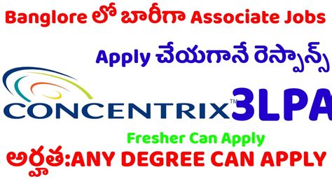 Concentrix Latest Recruitment Banglore Latest Jobs In Telugu Work From Home Jobs New Associate