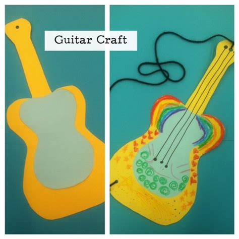 Storytime Craft Easy Guitar Craft Just Poster Board Thin Cardboard