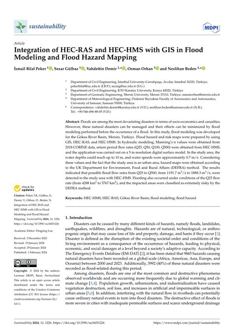 PDF Integration Of HEC RAS And HEC HMS With GIS In Flood Modeling And