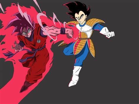 Goku (kaioken) vs Vegeta (Sayian Saga) by Piotro2 on DeviantArt