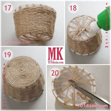 Пасхальная корзина из джута крючком схема