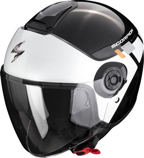 Kask Motocyklowy Scorpion Otwarty Exo City Ii Mall Black White Silver