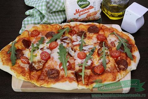 Pizza Cu Chorizo Si Mozzarella Bucataresele Vesele