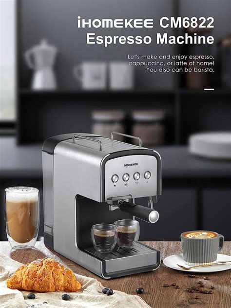 Ihomekee Espresso Machine 15 Bar CM6822 Cozeemax Kitchen Supplies