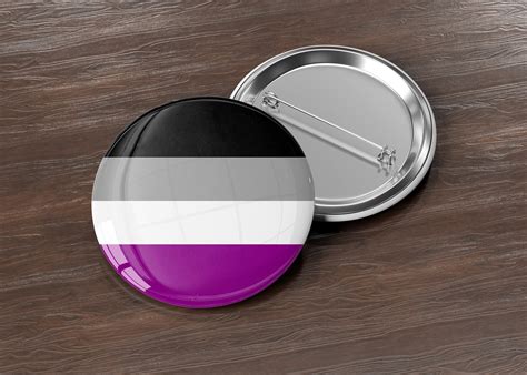 Asexual Button Badge Asexual Pride Flag Asexual Pride Etsy