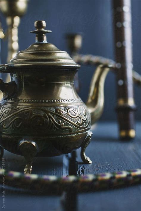 Ornate North African Brass Teapot By Stocksy Contributor Darren