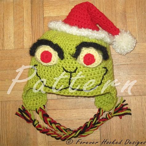 Grinch Inspired Hat Pattern By Kismet Crochet Crochet Character Hats