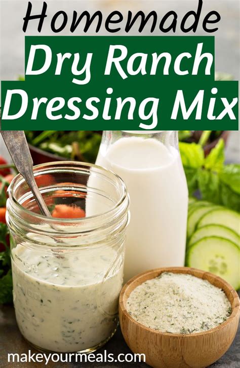 Homemade Dry Ranch Dressing Mix Recipe Homemade Dry Ranch Dressing Mix Ranch Dressing