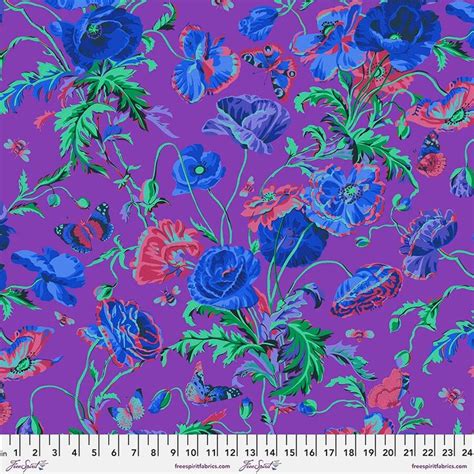 Philip Jacobs Fabric Kaffe Fassett Fabric Meadow PJ116 Purple Floral