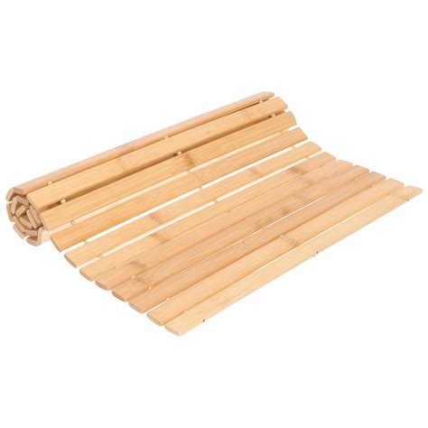 Bamboo Bath Mat Non Slipping Cushions Floor Mats Bathroom Rugs Decor