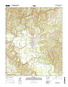 Crater of Diamonds State Park Topo Map in Pike County, Arkansas