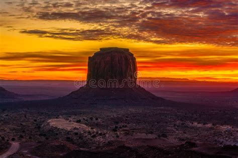 Famous Monument Valley in Oljato-Monument, USA at Sunset Stock Photo ...