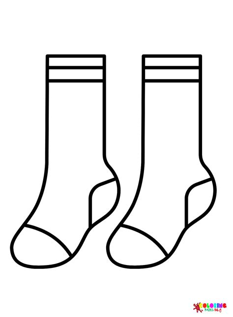 Easy Socks Coloring Page Free Printable Coloring Pages