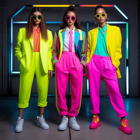 Navigating Neon: A Revival of Women's 80s Fashion