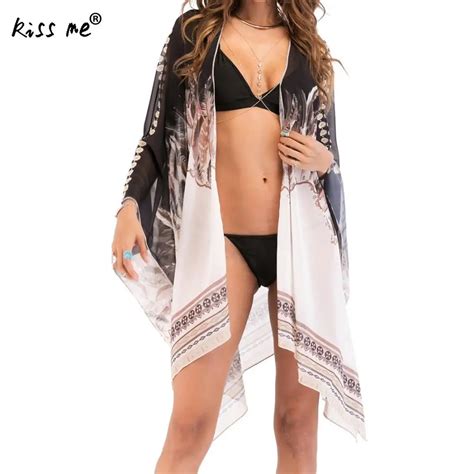 Printed Pareo Beach Cover Up Chiffon New Bikini Cover Up Robe De Plage