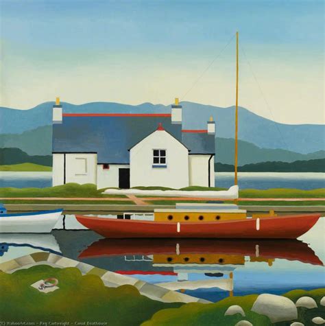 Canal Boathouse Por Reg Cartwright Reg Cartwright Wahooart