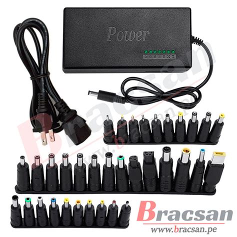 CARGADOR UNIVERSAL PARA LAPTOP PORTATIL 12 24V 96W 34 PUNTAS Bracsan