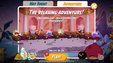 Angry Birds 2 AB2 Level 1 5 The Spa Hat Set Sparadise The Relaxing