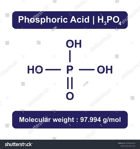 Phosphoric Acid Chemical Structure. Vector - Royalty Free Stock Vector ...