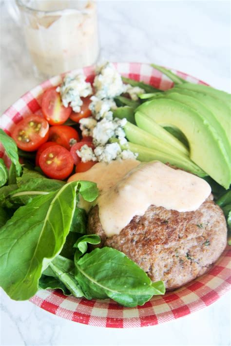 Burger Salad with Sun Dried Tomato Buttermilk Dressing - The Tasty Bite