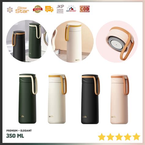 Jual JL2 Thermos Termos Just Life Pegangan Pinggir Mini Gelas Botol