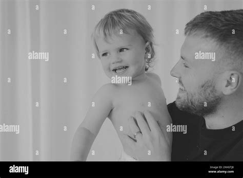 Father Playing With Child Black And White Stock Photos And Images Alamy