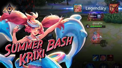 Krixi Summer Bash Skin Gameplay Arena Of Valor AOV RoV 傳說對決