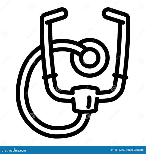 Stethoscope Icon Outline Style Stock Vector Illustration Of Medical