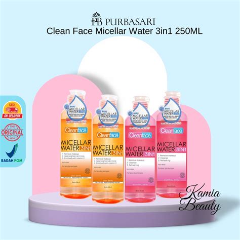 Jual Kamia Purbasari Clean Face Micellar Water In Ml Shopee