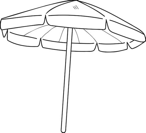 Premium Vector Hand Drawn Beach Umbrella Illustration In Doodle Style