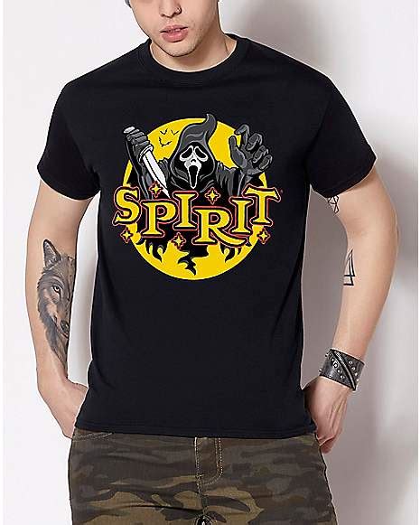 Ghost Face Spirit Halloween Logo T Shirt