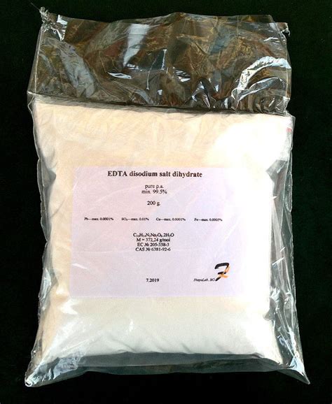 Edta Disodium Salt Dihydrate Edta Na Pure P A Powder Etsy