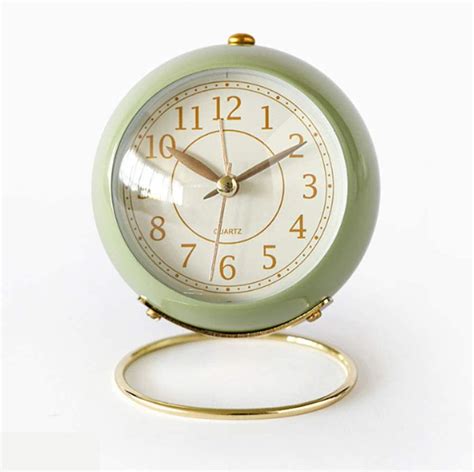 Small Table Clocks Classic Non Ticking Tabletop Alarm Clock Battery