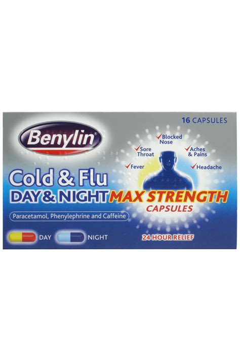 Benylin Cold And Flu Max Strength Day And Night 16 Capsules Allcures