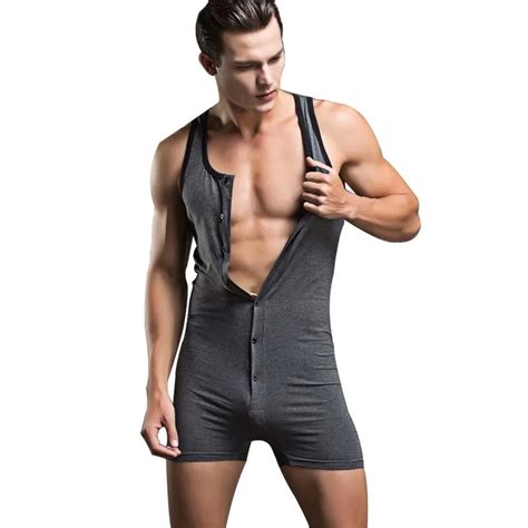 Superbody Brand Mens Sexy Bodysuit Wrestling Singlet Sexy Man Body Suit Bodybuilding Cotton Tank