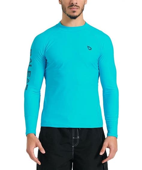 Men S Basic Long Sleeve Rashguard Uv Sun Protection Athletic Swim Shirt