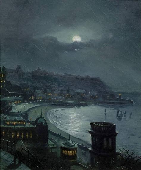 Dark Gloomy On Instagram Scarborough By Moonlight Painted By