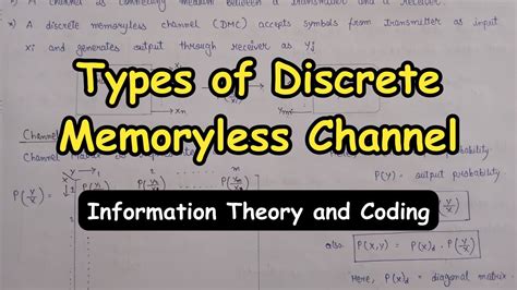 Type Of Channels Lossless Deterministic Noiseless Binary Symmetric