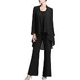 Amazon Zongqiven Women S Mother Pant Suits Pcs Chiffon Wedding