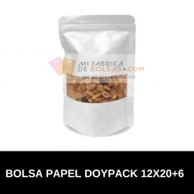 Bolsas De Papel Blanco Doypack Con Ventana Y Autocierre X