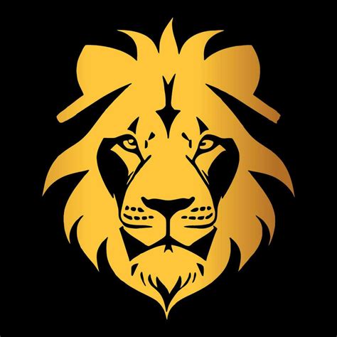 Lion Logo Vector Simple Black 25802403 Vector Art At Vecteezy