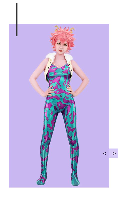 My Hero Academia Ashido Mina Cosplay Bodysuit With Tank