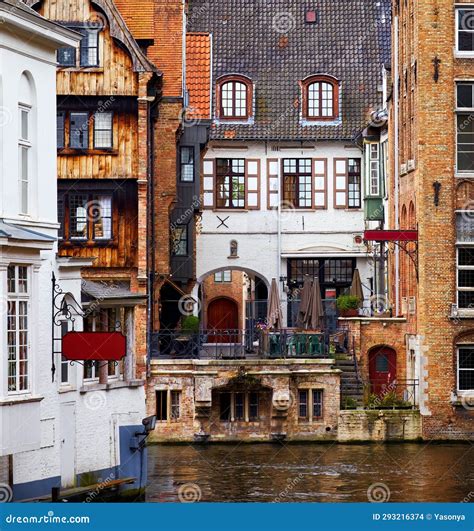 Bruges Belgium. Ancient Medieval Architecture Stock Photo - Image of ...