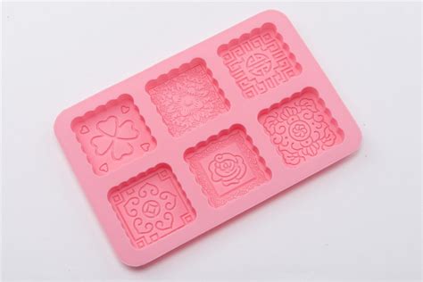 6 Cavity Square Cake Mooncake Mold Handmade DIY Baking Mould With