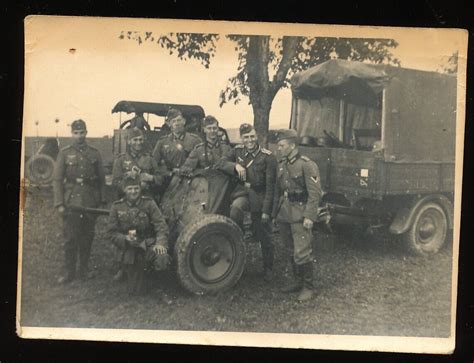 Foto Soldaten mit PAK Geschütz 2 WK Postimages